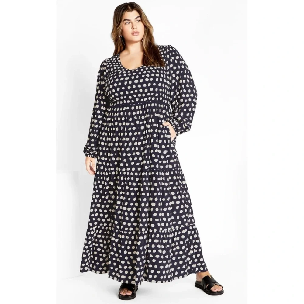 blue dress for baby girl Plus Size Spaghetti Strap Boho Maxi Dress – SNAG-SHOP main image 0